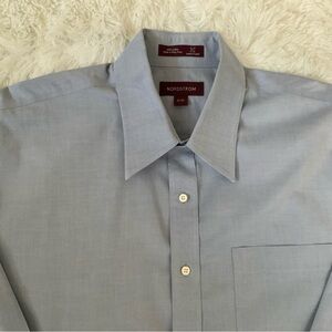 Nordstrom Blue Dress Shirt Classic Fit Cotton